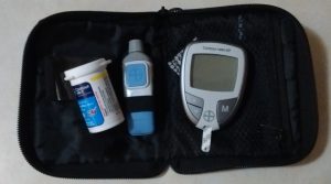 Glucometer-test-strips-and lancet-device